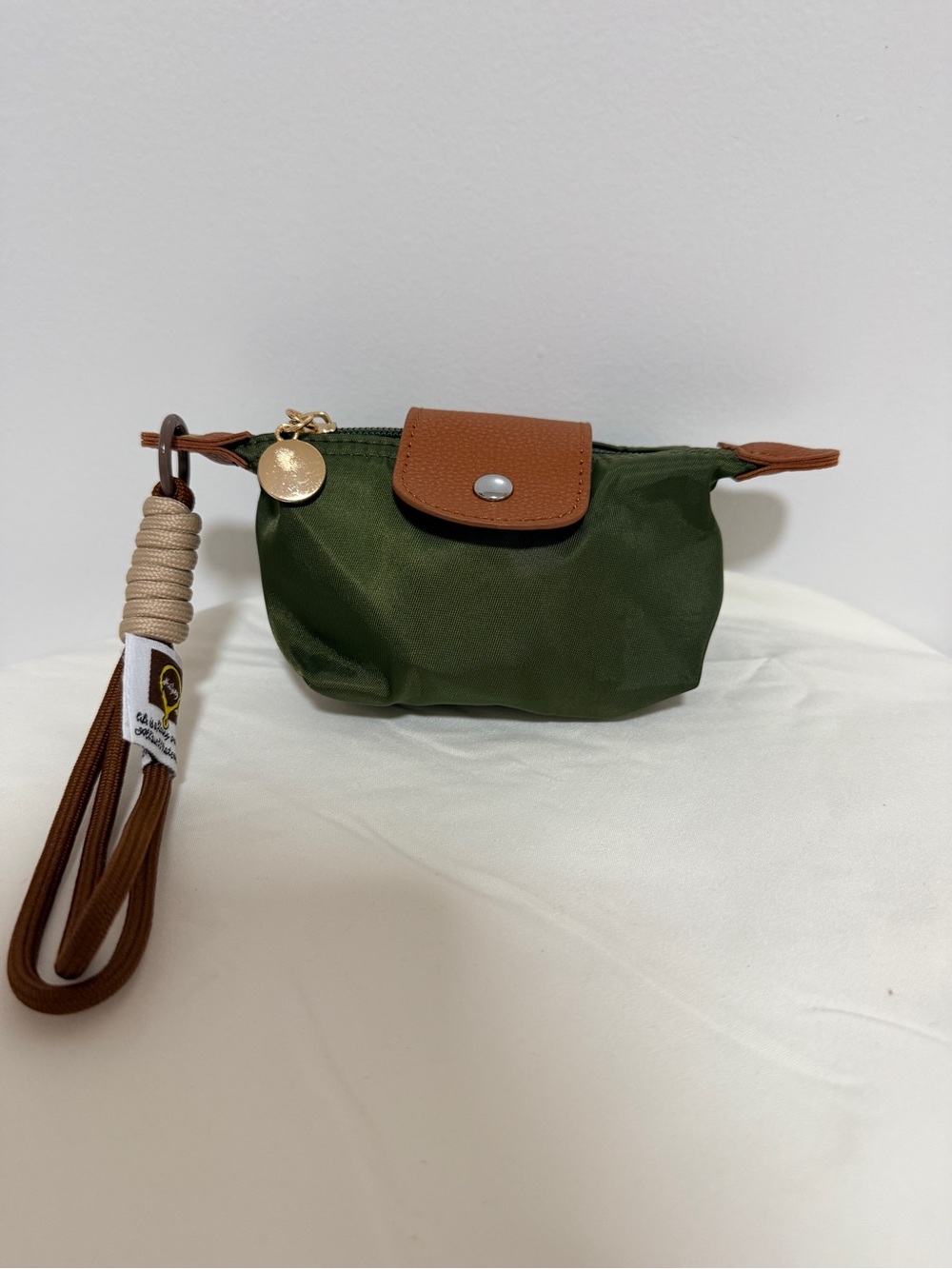 Women's Olive Green Mini Wristlet Pouch